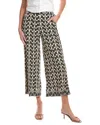 Max Studio Pull-on Crop Wide Leg Pant In Pattern