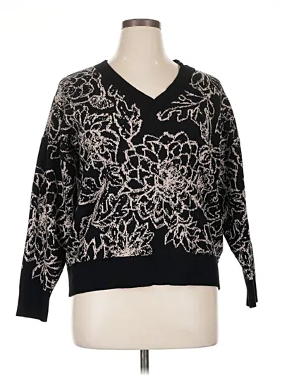 Pre-owned Max Studio Pullover Sweater In Black