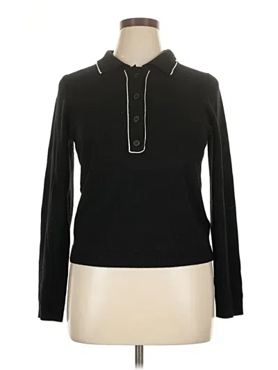 Pre-owned Max Studio Pullover Sweater In Black