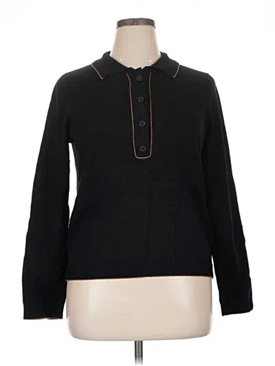 Pre-owned Max Studio Pullover Sweater In Black