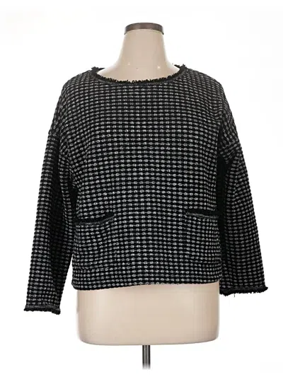 Pre-owned Max Studio Pullover Sweater In Black
