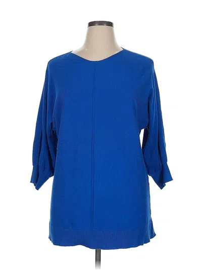 Pre-owned Max Studio Pullover Sweater In Blue