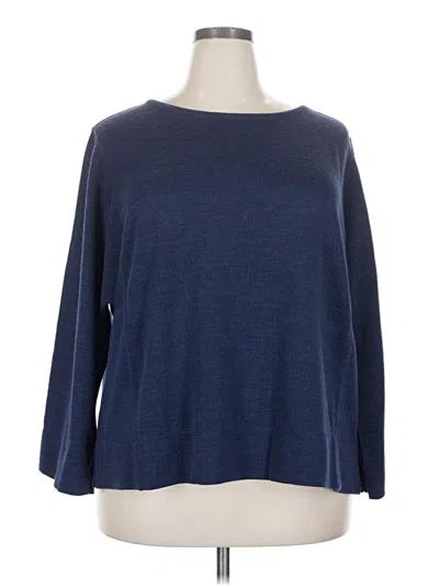 Pre-owned Max Studio Pullover Sweater In Blue
