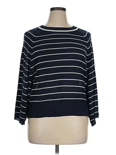 Pre-owned Max Studio Pullover Sweater In Blue