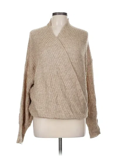 Pre-owned Max Studio Pullover Sweater In Brown