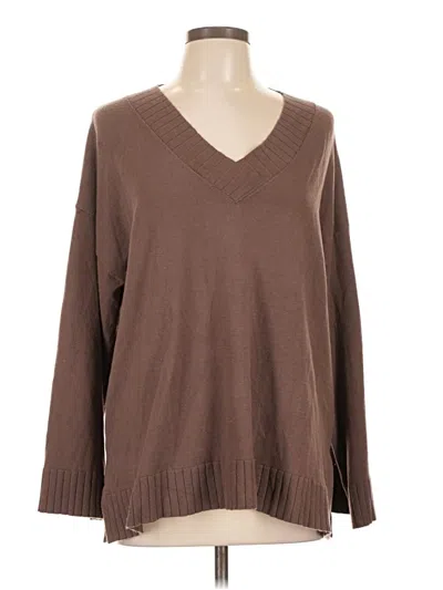Pre-owned Max Studio Pullover Sweater In Brown