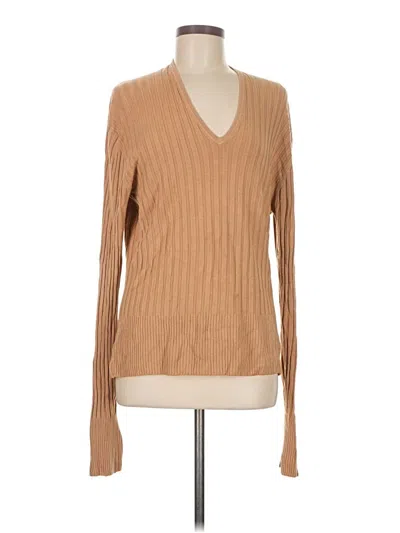 Pre-owned Max Studio Pullover Sweater In Brown