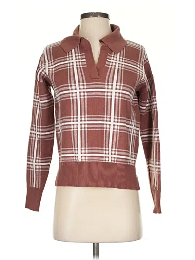 Pre-owned Max Studio Pullover Sweater In Brown