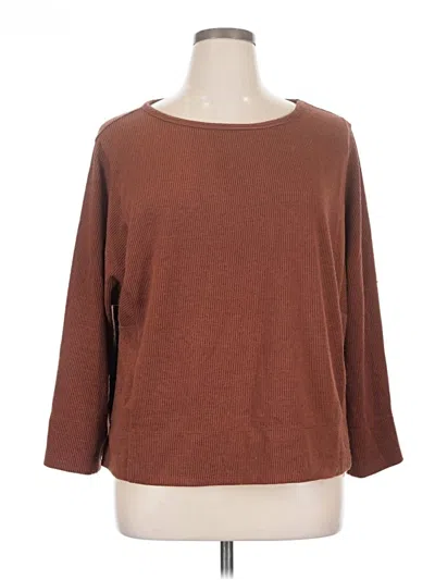 Pre-owned Max Studio Pullover Sweater In Brown