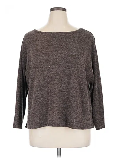 Pre-owned Max Studio Pullover Sweater In Brown