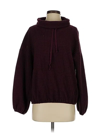 Pre-owned Max Studio Pullover Sweater In Burgundy