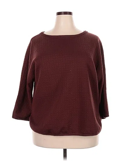 Pre-owned Max Studio Pullover Sweater In Burgundy