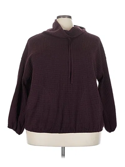 Pre-owned Max Studio Pullover Sweater In Burgundy