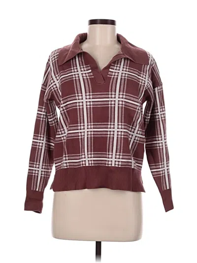 Pre-owned Max Studio Pullover Sweater In Burgundy