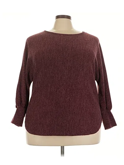 Pre-owned Max Studio Pullover Sweater In Burgundy