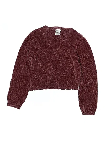 Pre-owned Max Studio Kids' Pullover Sweater In Burgundy