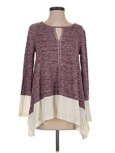 Pre-owned Max Studio Pullover Sweater In Burgundy
