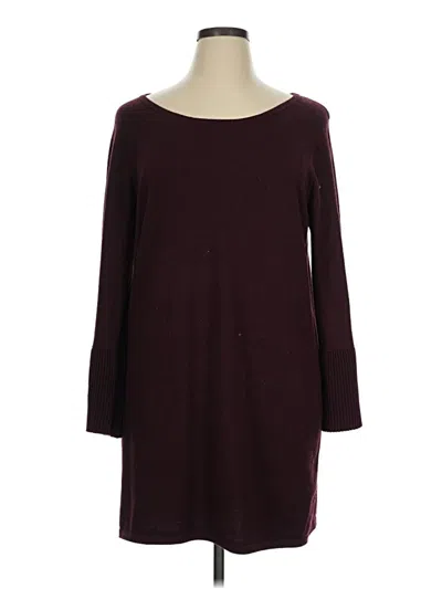 Pre-owned Max Studio Pullover Sweater In Burgundy