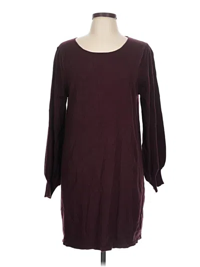Pre-owned Max Studio Pullover Sweater In Burgundy