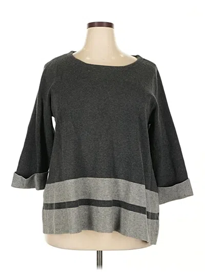 Pre-owned Max Studio Pullover Sweater In Gray
