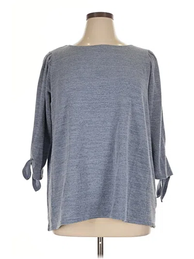 Pre-owned Max Studio Pullover Sweater In Gray