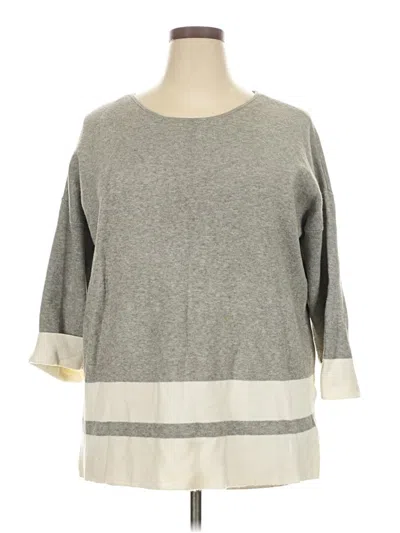 Pre-owned Max Studio Pullover Sweater In Gray