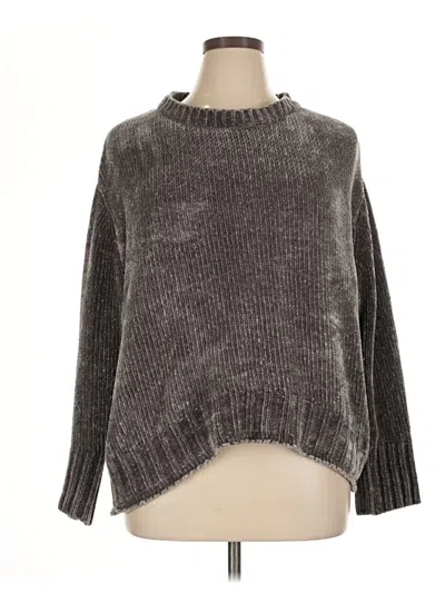Pre-owned Max Studio Pullover Sweater In Gray