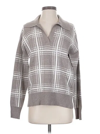Pre-owned Max Studio Pullover Sweater In Gray