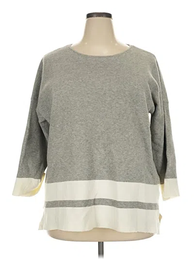 Pre-owned Max Studio Pullover Sweater In Gray