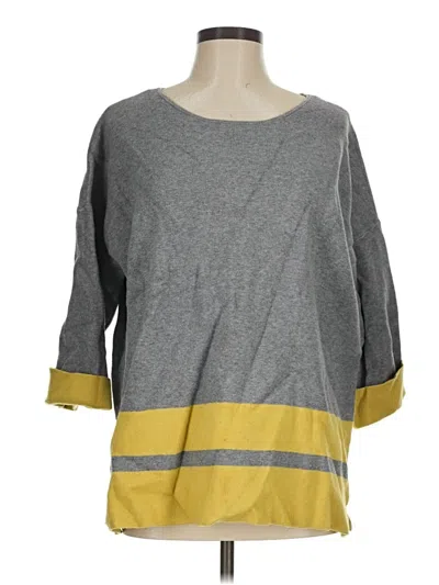 Pre-owned Max Studio Pullover Sweater In Gray