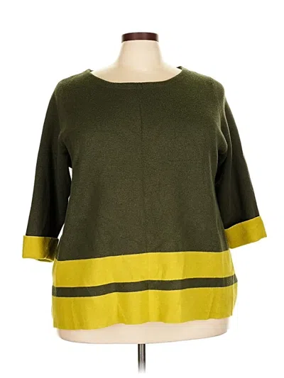 Pre-owned Max Studio Pullover Sweater In Green