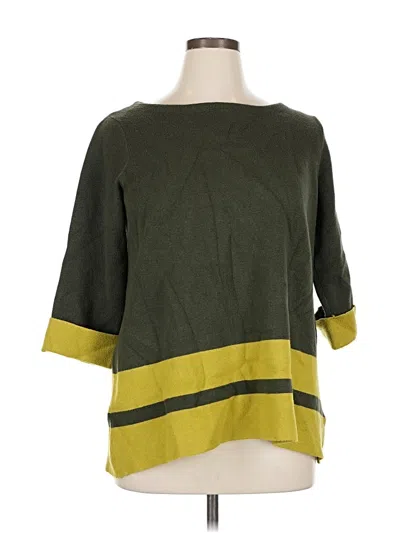 Pre-owned Max Studio Pullover Sweater In Green