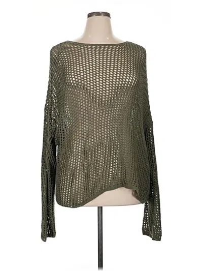 Pre-owned Max Studio Pullover Sweater In Green