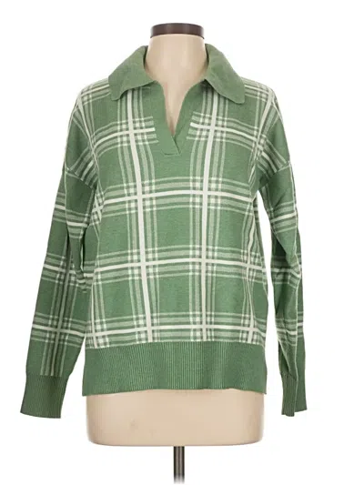 Pre-owned Max Studio Pullover Sweater In Green
