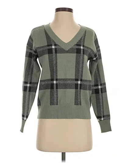 Pre-owned Max Studio Pullover Sweater In Green