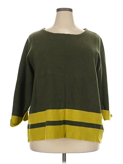 Pre-owned Max Studio Pullover Sweater In Green