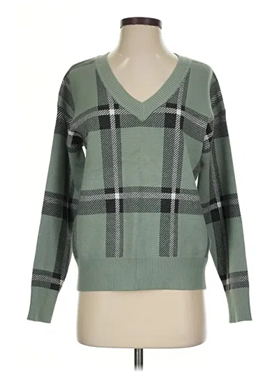 Pre-owned Max Studio Pullover Sweater In Green