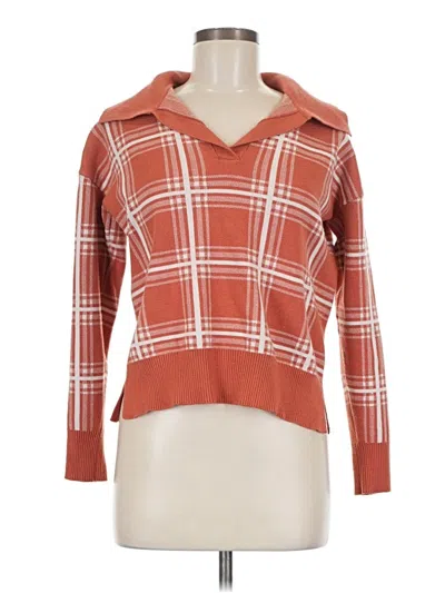 Pre-owned Max Studio Pullover Sweater In Orange