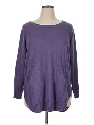 Pre-owned Max Studio Pullover Sweater In Purple
