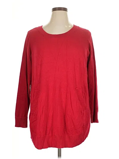 Pre-owned Max Studio Pullover Sweater In Red