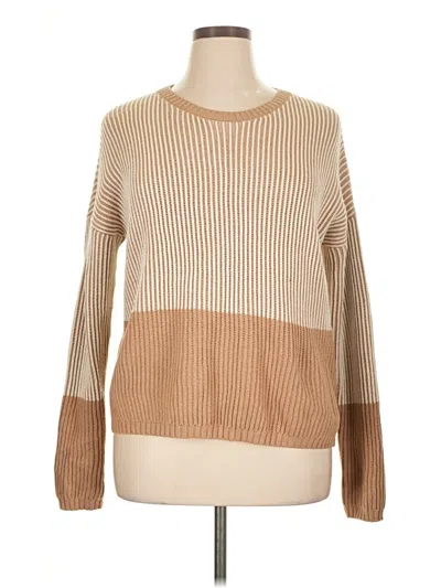 Pre-owned Max Studio Pullover Sweater In Tan