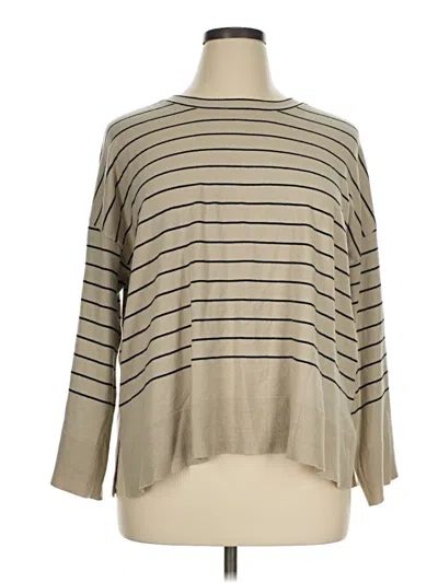 Pre-owned Max Studio Pullover Sweater In Tan