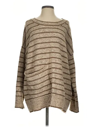 Pre-owned Max Studio Pullover Sweater In Tan