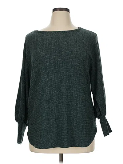 Pre-owned Max Studio Pullover Sweater In Teal