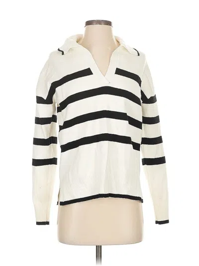 Pre-owned Max Studio Pullover Sweater In White