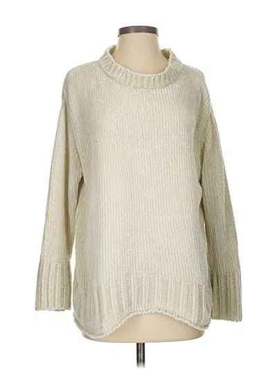 Pre-owned Max Studio Pullover Sweater In White