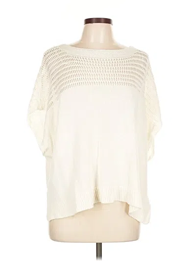 Pre-owned Max Studio Pullover Sweater In White