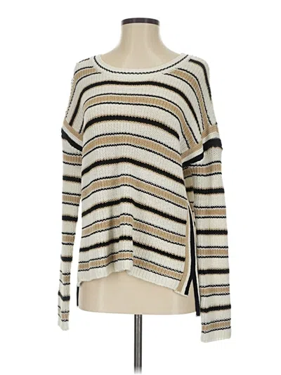 Pre-owned Max Studio Pullover Sweater In White