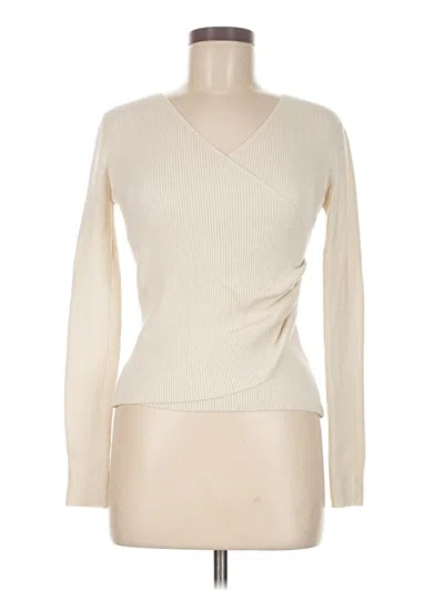 Pre-owned Max Studio Pullover Sweater In White