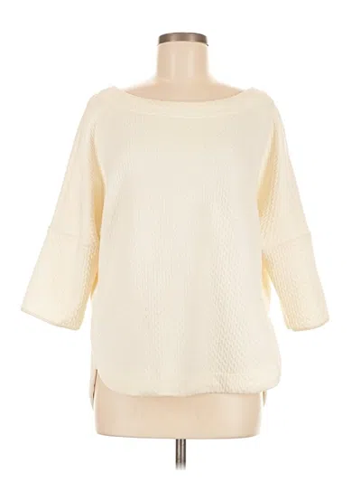 Pre-owned Max Studio Pullover Sweater In White